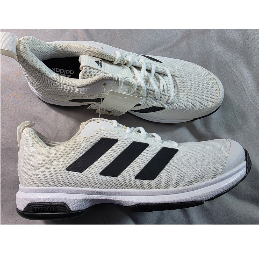 Adidas Game Spec Tennis Shoes Men Size 10 White Black FX3651 Sneaker NEW